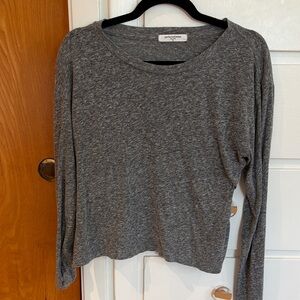 Perfectwhitetee Heather Gray Long Sleeve Tee